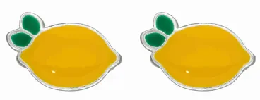 Mon-bijou - D2071c - Boucle d'oreille citron en argent 925/1000