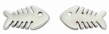 Mon-bijou - D2073b - Boucle d'oreille poisson en argent 925/1000