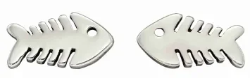 Mon-bijou - D2073b - Boucle d'oreille poisson en argent 925/1000