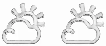 Mon-bijou - D2075b - Boucle d'oreille rayon de soleil en argent 925/1000