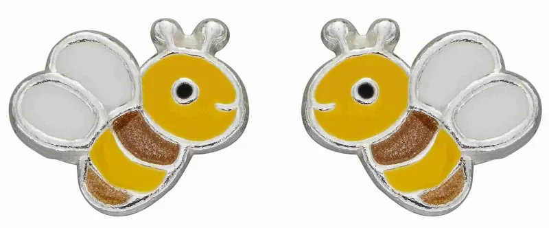 Boucles d oreilles boucles  reine des abeilles  - argent 925 rhodié pour femme