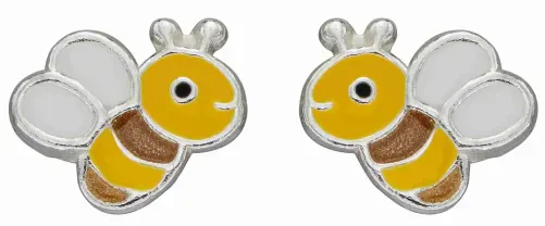 Mon-bijou - D2076b - Boucle d'oreille abeille en argent 925/1000