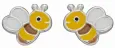 Boucles d oreilles boucles  reine des abeilles  - argent 925 rhodié pour femme