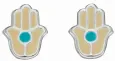 Boucles d oreilles main de fatma en argent massif 925 - khamsa protectrice