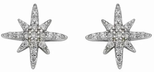 Mon-bijou - D5987c - Boucle d'oreille étoile en argent 925/1000