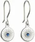 Boucles d oreilles topaze bleue et argent 925  éclat céleste