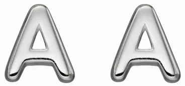 Mon-bijou - D6018 - Boucle d'oreille lettre A en argent 925/1000