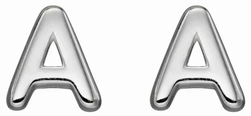 Mon-bijou - D6018 - Boucle d'oreille lettre A en argent 925/1000