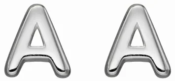 Mon-bijou - D6018 - Boucle d'oreille lettre A en argent 925/1000