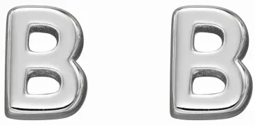 Mon-bijou - D6019 - Boucle d'oreille lettre B en argent 925/1000