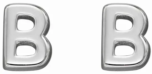 Mon-bijou - D6019 - Boucle d'oreille lettre B en argent 925/1000