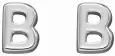 Boucles d oreille initiale  b   argent 925 rhodié  bijou personnalisé