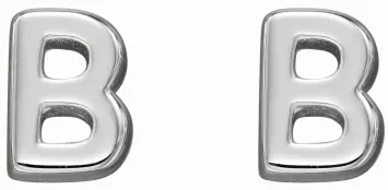 Mon-bijou - D6019 - Boucle d'oreille lettre B en argent 925/1000