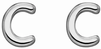 Mon-bijou - D6020 - Boucle d'oreille lettre C en argent 925/1000