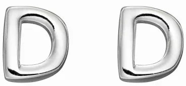 Mon-bijou - D6021 - Boucle d'oreille lettre D en argent 925/1000