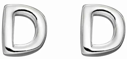 Boucles d oreilles lettre initiale en argent 925