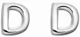 Boucles d oreilles lettre initiale en argent 925