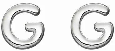 Mon-bijou - D6024 - Boucle d'oreille lettre G en argent 925/1000