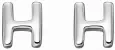Boucles d oreilles  signature h  en argent massif 925 poinçonné