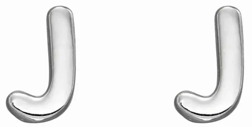 Mon-bijou - D6027 - Boucle d'oreille lettre J en argent 925/1000