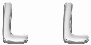 Mon-bijou - D6029 - Boucle d'oreille lettre L en argent 925/1000