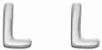 Boucle d oreille boucles lettre l - argent 925