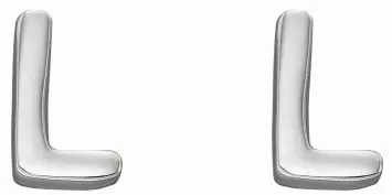 Mon-bijou - D6029 - Boucle d'oreille lettre L en argent 925/1000