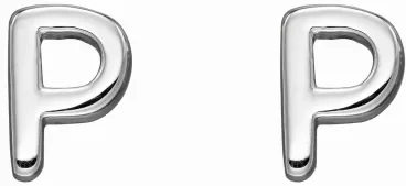 Mon-bijou - D6033 - Boucle d'oreille lettre P en argent 925/1000