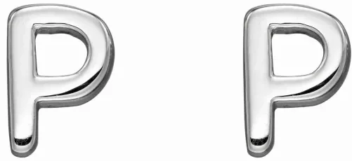 Mon-bijou - D6033 - Boucle d'oreille lettre P en argent 925/1000