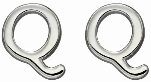 Mon-bijou - D6034 - Boucle d'oreille lettre Q en argent 925/1000