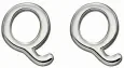Boucles d oreilles lettre q en argent 925 signature