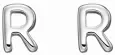 Boucles d oreille lettre r en argent 925 ✨  bijou initial personnalisé