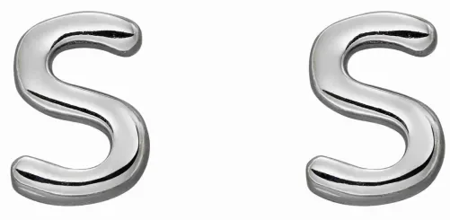 Mon-bijou - D6036 - Boucle d'oreille lettre S en argent 925/1000