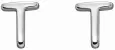 Boucles d oreilles t graphiques en argent massif 925