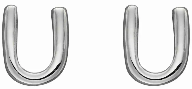 Boucles d oreilles arc forme u argent 925 - design tendance et chic