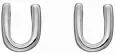 Boucles d oreilles arc forme u argent 925 - design tendance et chic