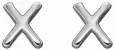 Boucles d oreille lettre x en argent 925