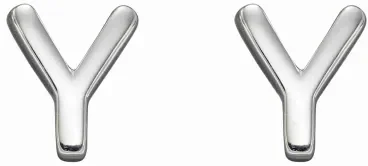 Mon-bijou - D6042 - Boucle d'oreille lettre Y en argent 925/1000