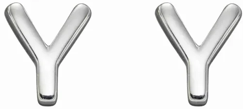 Mon-bijou - D6042 - Boucle d'oreille lettre Y en argent 925/1000