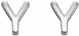 Boucles d oreilles pendantes y graphik en argent massif 925