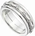 Bague solitaire  éclat divin  en argent 925 zirconium