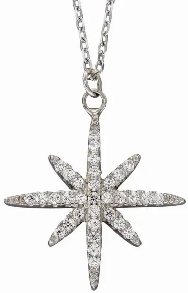 Mon-bijou - D4421c - Collier étoile en argent 925/1000
