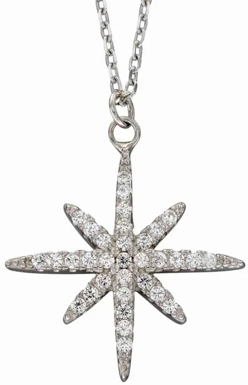 Mon-bijou - D4421c - Collier étoile en argent 925/1000