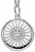 Collier cristal  éclat céleste  en argent 925 rhodié