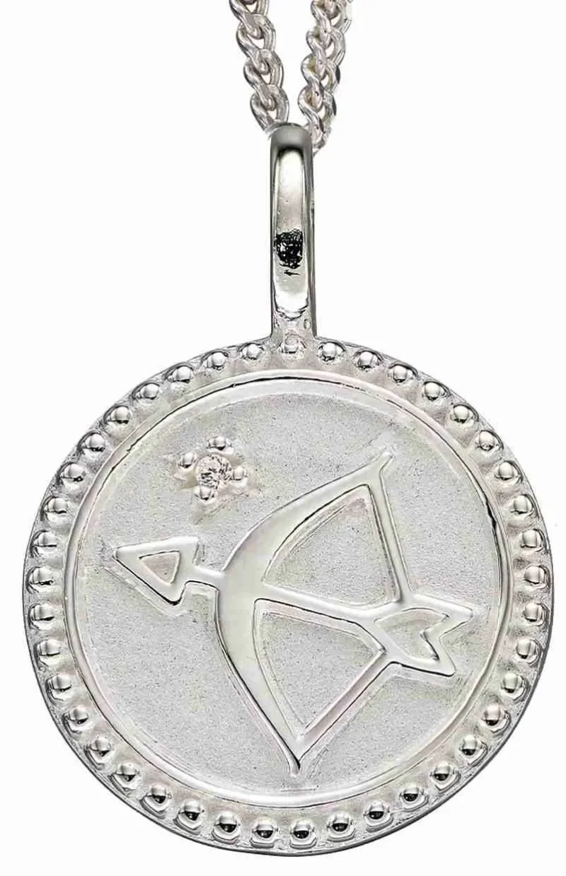 Collier amulette sagittaire en argent 925