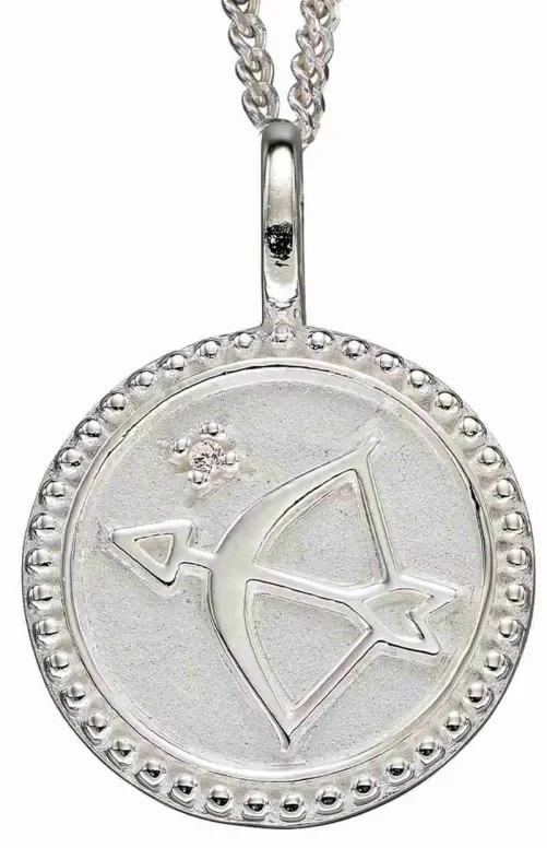 Collier amulette sagittaire en argent 925