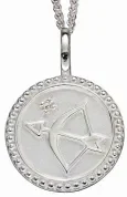 Collier amulette sagittaire en argent 925