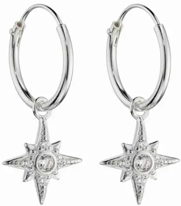 Mon-bijou - D6044 - Boucle d'oreille étoile en argent 925/1000