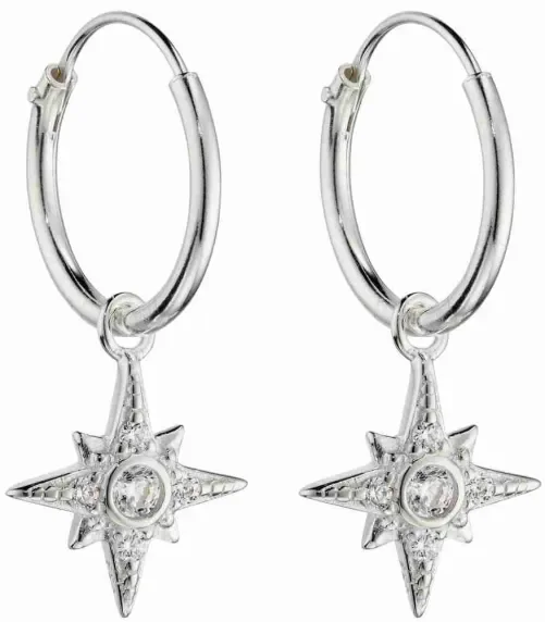 Mon-bijou - D6044 - Boucle d'oreille étoile en argent 925/1000