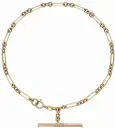 Bracelet chaîne or jaune 9 carats - maille forçat raffinée